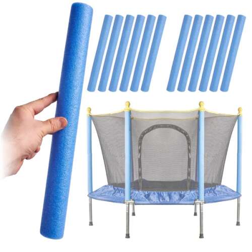 Protector for trampoline poles with foam sleeves