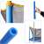 Trampoline safety padding, foam sleeves for trampoline poles, blue, set of 10, safety for kids, trampoline accessories
