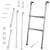 Ikonka trampoline ladder parts, metal frame, hardware included