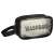 Black travel wash bag, waterproof, with clear window, zipper closure