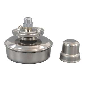 Arzător cu spirt din oțel inoxidabil, capacitate 100 ml, pentru experimente școlare - Jocuri stiintifice si exploratori