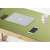 VisionHub® XXL Green PU Leather Desk Mat, 120x60cm, waterproof, non-slip, for office and home use