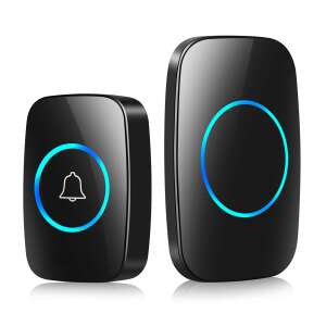 VisionHub wireless doorbell with waterproof button, black - Doorbell, Chime Bell