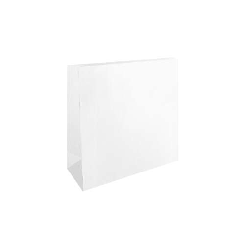 Fehér kraft papírzacskó redős talppal, 8x10x5cm