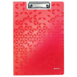 LEITZ A4 Clipboard with Cover, Red 'Wow' Design - Office accessory