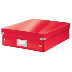 LEITZ Click&Store red storage box, size M, for organizing cables, photos, and other accessories - Leitz Storage Box & Basket