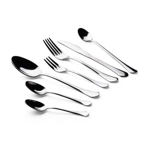 Villa, rozsdamentes acél, 19 cm, 6 db-os szett, "Boston" - 6 darabos evőeszközkészlet kanalakkal, villákkal és késekkel
