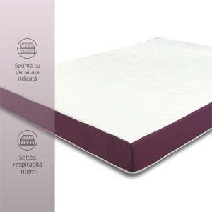 Materac Best Sleep Ortopéd, Color Line Purple, 140x200x12cm, pianka poliuretanowa, hipoalergiczny, odwracalny, twardy, widok pod kątem - Materac ortopedyczny