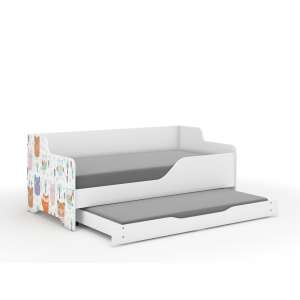 LILU Children's Bed with Laminated Front, including 160x80cm and 140x70cm Mattresses and Integrated Linen Storage - Forest 99535848 - Nonbrand Youth Bed