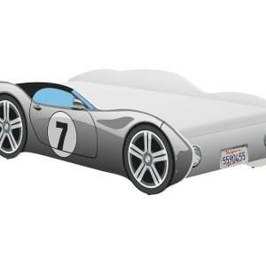 Corvette car bed frame, grey and white, for kids - Nonbrand Youth Bed