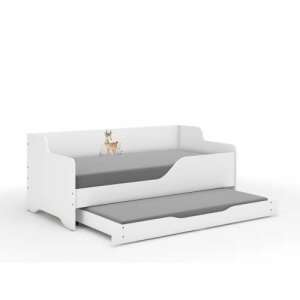 LILU Children's Bed with Laminated Side, 160x80cm Mattress & Integrated Linen Drawer, including 140x70 cm Mattress - Deer 101438616 - Nonbrand Youth Bed