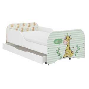 WoodenToys MIKI children's bed with giraffe print, 160x80cm, includes free mattress - Nonbrand Youth Bed