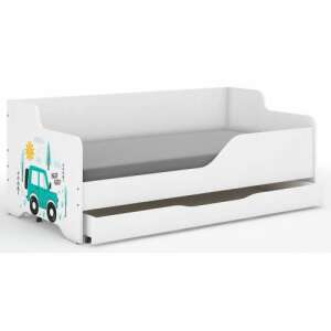 LILU children's bed with laminated front, 160x80cm mattress and bed linen support - car - Nonbrand Youth Bed
