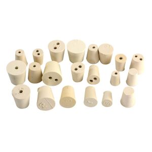 Set 20 dopuri de cauciuc asortate, solide, cu 1 și 2 găuri - Jocuri stiintifice si exploratori