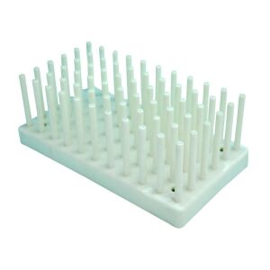 Kémcsőszárító állvány - Suport de uscare din plastic pentru eprubete, pentru utilizare în laborator - Jocuri stiintifice si exploratori