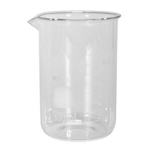 Pahar Berzelius din sticlă borosilicată de 1000 ml, pahar de laborator cu formă joasă - Jocuri stiintifice si exploratori
