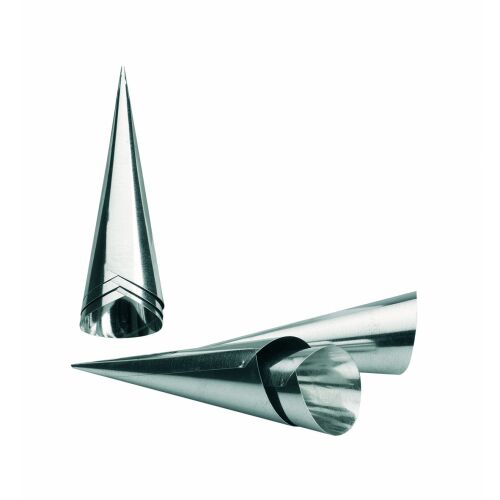 Sada 6 tvarov kornútov Ibili-Classic, nehrdzavejúca oceľ, 3,5 x 11 cm, strieborná