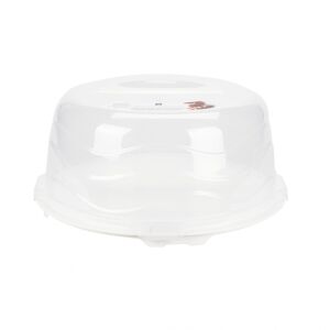 Excellent Houseware Tortenträger mit Deckel, weißer Tortenbehälter aus Polypropylen - Servierschalen