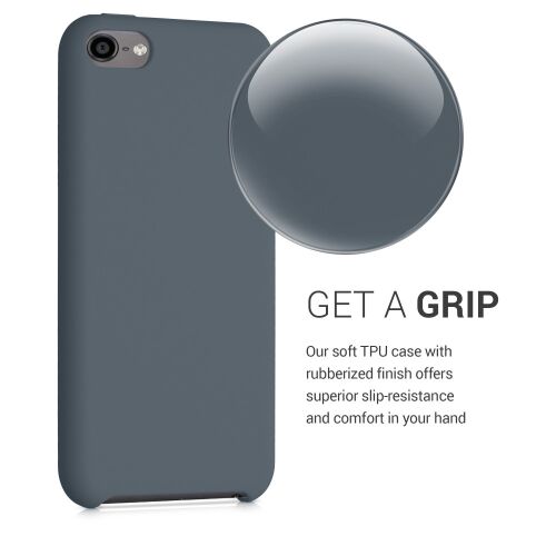 Kwmobile sötétkék szilikon tok Apple iPod Touch 6. / 7. generációhoz, csúszásgátló