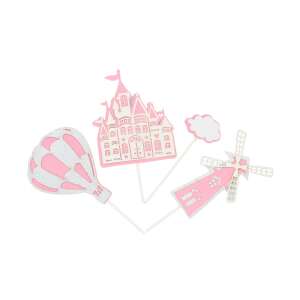 Topper na tort modny tort Wanderland w kolorze różowym