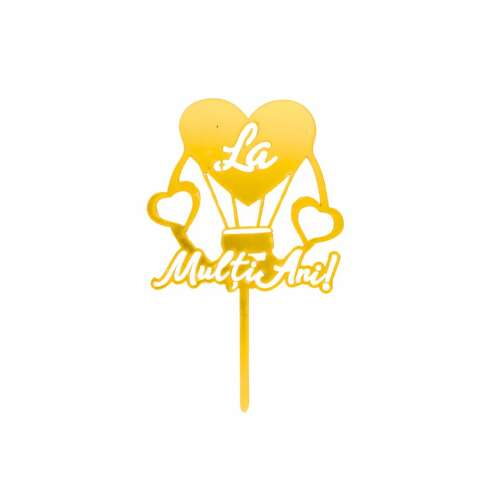 Cake Topper Happy Birthday Balloon with Heart 96731590