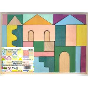 Sada drevených stavebných kociek Mini Didu, farebné kocky na kreatívnu hru, ručne vyrobené drevené hračky pre deti - Marc Toys