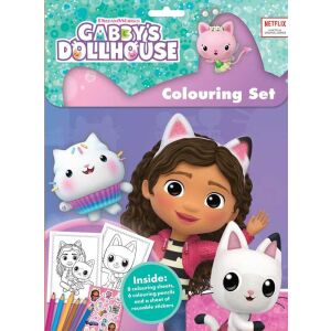 Комплект за оцветяване и преместващи се стикери Gabby's Dollhouse, книги за алигатори
