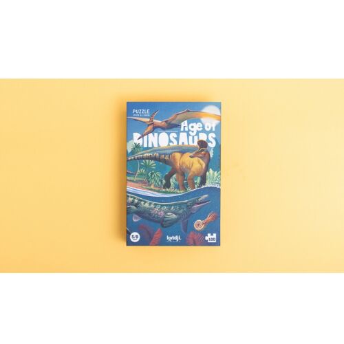 Londji Zeitalter der Dinosaurier 100-teilige Puzzlebox, schräge Ansicht