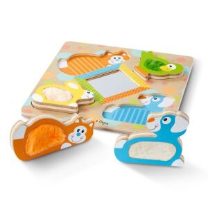 Puzzle tactil cu oglinda Melissa & Doug Pets - Puzzle pentru copii