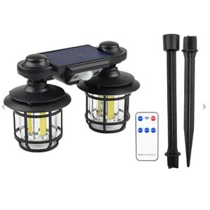 JD-2216A Napelemes lámpa 192 LED-del, távirányítóval és rögzítő cövekekkel - Napelemes lámpa