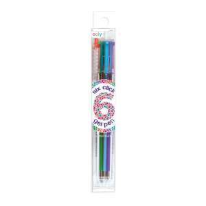 Pix cu gel multicolor cu 6 culori si mecanism retractabil 97337044 - Ooly