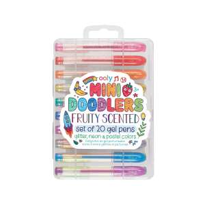 Ooly Mini Doodlers Fruity Scented Gel Pens, Set of 20, Glitter, Neon & Pastel Colors - Ooly
