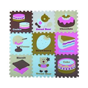 Babygreat, Covoras Puzzle Fetita Ursulet, 92x92 cm, 13mm, GB-M129GB 96731390 - Puzzle