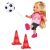 Evi Love Fußballpuppe schießt Ball mit Kegeln