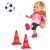 Evi Love Fußballpuppe schießt Ball mit Kegeln