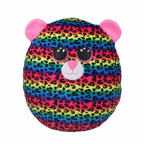 PLUSZ TY Squish-A-Boo Dotty Leopárd plüssjáték, 22 cm, színes pöttyös design