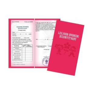 Legjobb Óvónéni Bizonyítvány, 10x18,5cm, rózsaszín, vicces, ajándék ötlet - Vicces ajándék