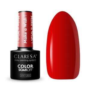 Claresa Make a Wish 1 Gel-Lack, tiefes Rot, einfaches Lackiersystem, UV/LED-Lampe Aushärtung - Gel-Lack