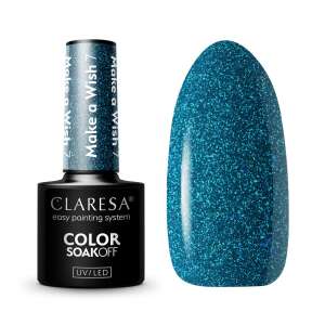 Claresa Make a Wish 7 Gel-Lack, blaugrüne Farbe mit Glitzer, 5g Flasche - Maniküre & Pediküre