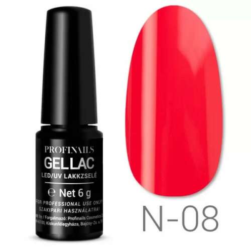 Profinails Gellac LED/UV lakkzselé N-08 Neon Collection, 6g - Gél lakk