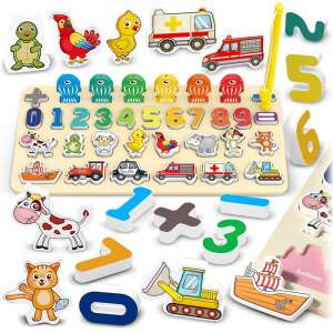 Ricokids Educational Board with Numbers, Animals, and Vehicles - Ricokids