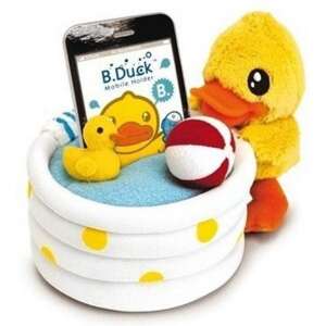 B.Duck yellow plush duck phone holder, cute design, for mobile phones, 12x15 cm - Toy