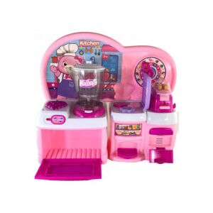 Pink toy kitchen playset with blender and accessories - Toy kitchen tool
