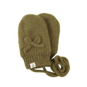 Okaidi green baby mittens with bow detail - Babies & Toddler