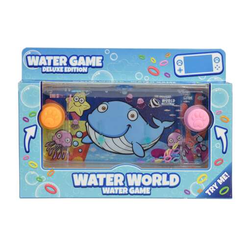 Water World Deluxe Edition Water Game, a fun bath toy for kids with a whale and colorful rings