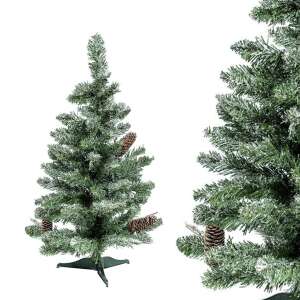 DekorTrend Mini Künstlicher Weihnachtsbaum, 60cm, Schneebedeckt, mit Zapfen - Künstliche Weihnachtsbäume