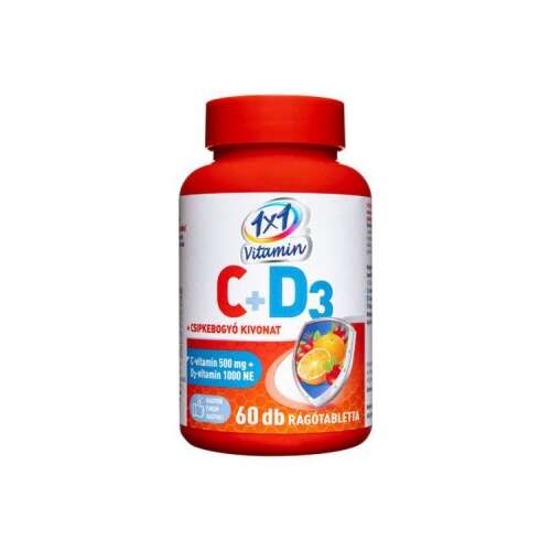 1&#215;1 vitamin c-vitamin 500mg+d3+csipkebogyó rágótabletta narancs 60 db 36094503