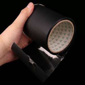 Extra strong waterproof adhesive tape, black, roll, hand holding - Adhesive Tape