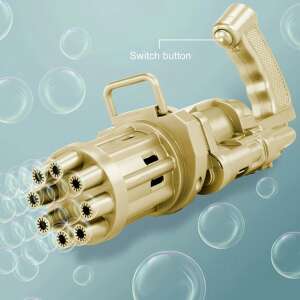 Gold bubble blower gun for kids, makes lots of bubbles - Bubble Blower