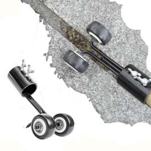 Weed remover tool with wheels, for removing weeds from between pavers, easy to use, no bending, no kneeling, effective, efficient, weed removal tool - Weed Puller